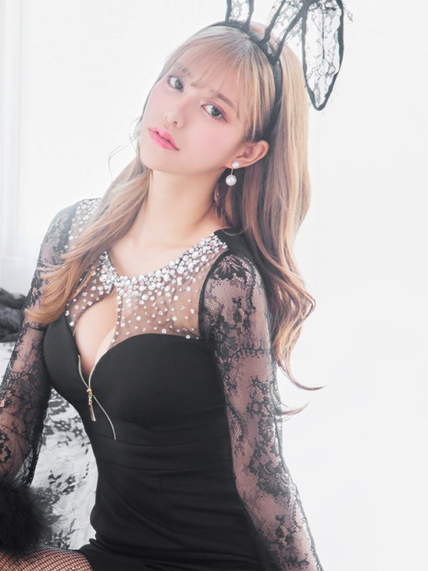 画像7: 【SALE!!】【即日発送】【ハロウィン】 ビジューバニーワンピース 【コスプレ4点セット】【S-Lサイズ/2カラー】[OF01]