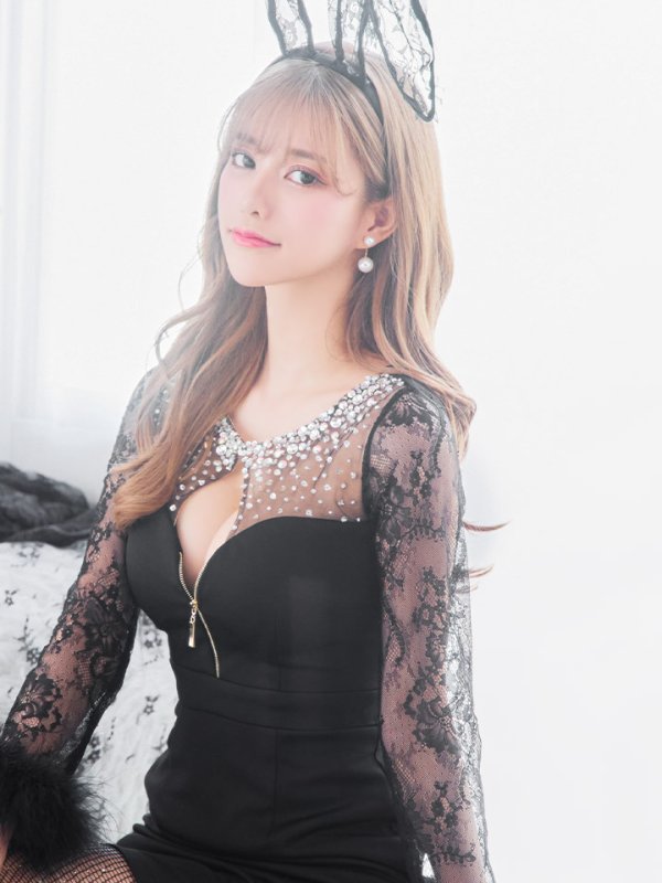 画像9: 【SALE!!】【即日発送】【ハロウィン】 ビジューバニーワンピース 【コスプレ4点セット】【S-Lサイズ/2カラー】[OF01]