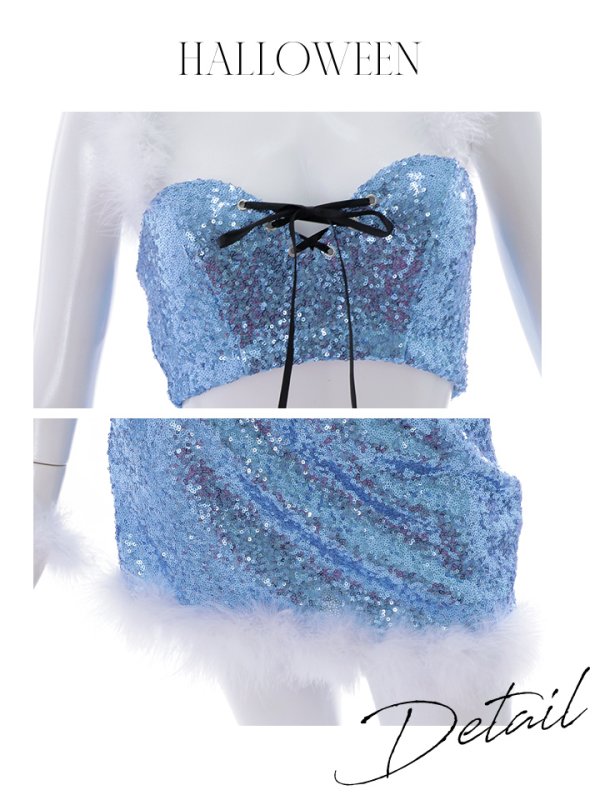 画像29: 【SALE!!】【即日発送】【ハロウィン】スパンコールセットアップバニー 【コスプレ6点セット】【S-Mサイズ/3カラー】[OF01]