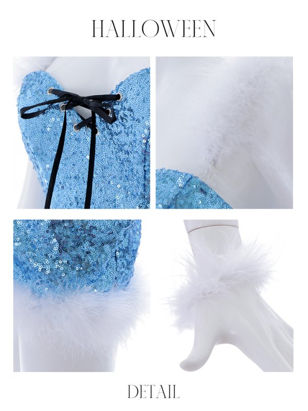 画像30: 【SALE!!】【即日発送】【ハロウィン】スパンコールセットアップバニー 【コスプレ6点セット】【S-Mサイズ/3カラー】[OF01]