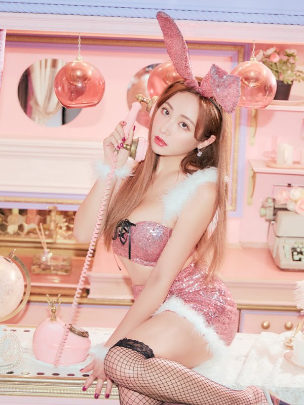 画像11: 【SALE!!】【即日発送】【ハロウィン】スパンコールセットアップバニー 【コスプレ6点セット】【S-Mサイズ/3カラー】[OF01]