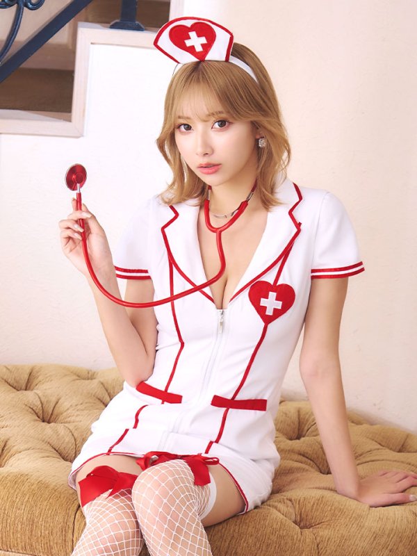 画像10: 【ハロウィン】 ジップナース 【コスプレ4点セット】【S-Mサイズ/1カラー】(CH01)[HC03]