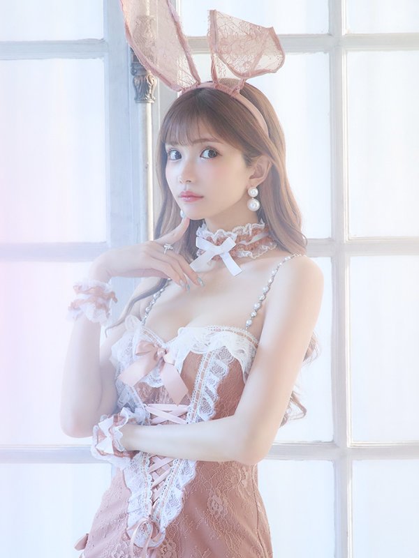 画像8: 【即日発送】【ハロウィン】パールチェーンレースバニーガール【コスプレ7点セット】【S-Lサイズ/3カラー】[OF01]