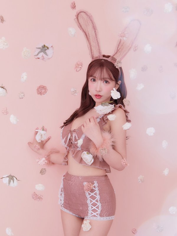 画像30: 【SALE!!】【即日発送】【ハロウィン】 フリルレースバニーセットアップ 【コスプレ6点セット】 【S-Mサイズ/3カラー】[OF01]