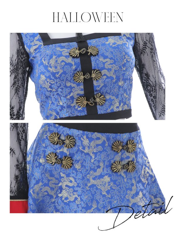 画像23: 【SALE!!】【即日発送】【ハロウィン】緩苺ちゃん着用  セットアップキョンシー【コスプレ5点セット】【S-Mサイズ/1カラー】(SE01YN)[HC03]