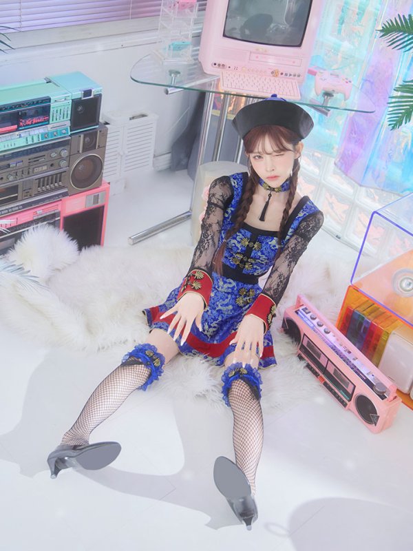 画像12: 【SALE!!】【即日発送】【ハロウィン】緩苺ちゃん着用  セットアップキョンシー【コスプレ5点セット】【S-Mサイズ/1カラー】(SE01YN)[HC03]