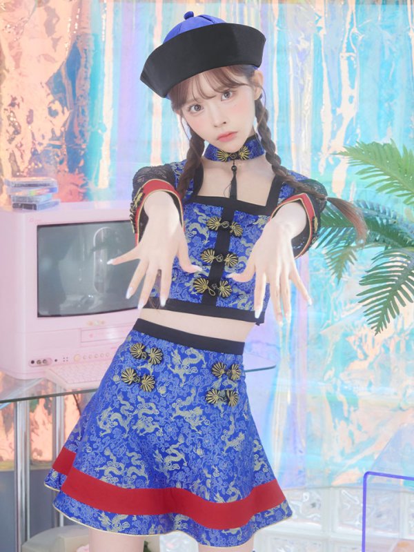 画像14: 【SALE!!】【即日発送】【ハロウィン】緩苺ちゃん着用  セットアップキョンシー【コスプレ5点セット】【S-Mサイズ/1カラー】(SE01YN)[HC03]