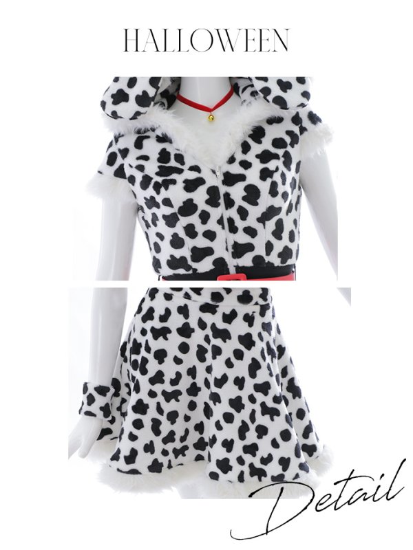 画像12: 【SALE!!】【即日発送】【ハロウィン】ダルメシアンセットアップ【コスプレ6点セット】【S-Lサイズ/1カラー】[OF01]