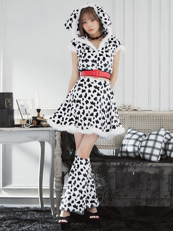 画像3: 【SALE!!】【即日発送】【ハロウィン】ダルメシアンセットアップ【コスプレ6点セット】【S-Lサイズ/1カラー】[OF01]