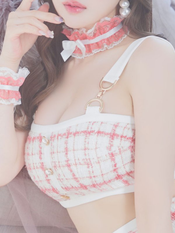 画像16: 【SALE!!】【即日発送】【ハロウィン】 ツイードバニーラップススカートセットアップコスプレ【コスプレ7点セット】【S-Mサイズ/2カラー】[HC03]