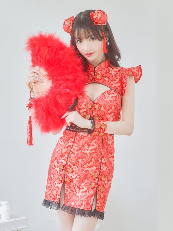 画像10: 【即日発送】【ハロウィン】 スリットミニチャイナ 【コスプレ3点セット】【XS-Lサイズ/3カラー】(SE01YN)[OF04]