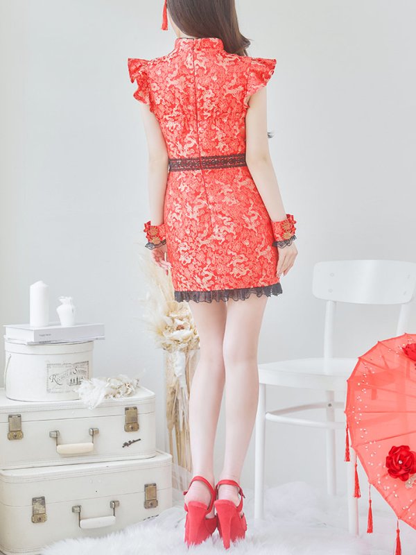 画像32: 【即日発送】【ハロウィン】 スリットミニチャイナ 【コスプレ3点セット】【XS-Lサイズ/3カラー】(SE01YN)[OF04]