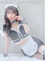 【即日発送】【ハロウィン】キャットメイドセットアップ【コスプレ6点セット】【S-Mサイズ】【HC02】