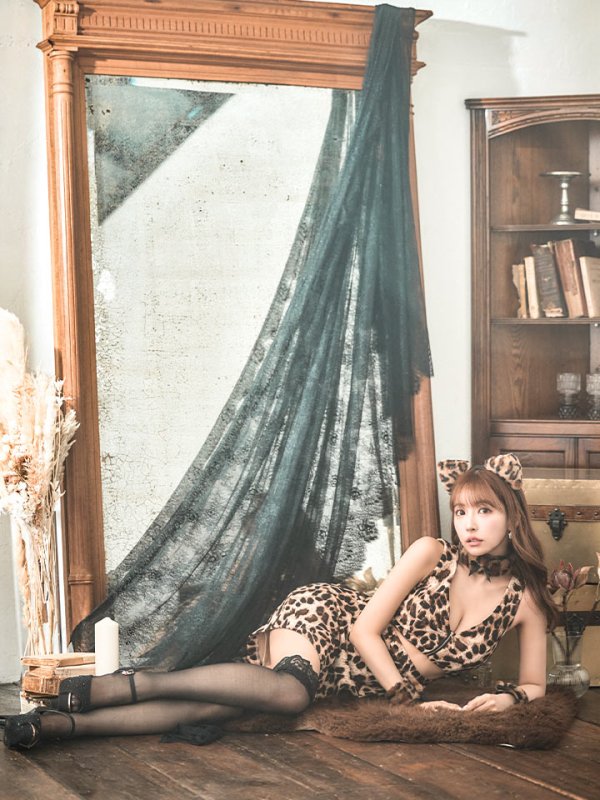 画像10: 【SALE!!】【即日発送】【ハロウィン】 レオパードキャット/豹柄猫 【コスプレ5点セット】 【S-Mサイズ】[OF01]