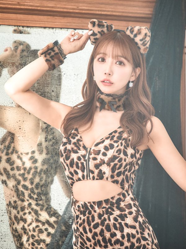 画像14: 【SALE!!】【即日発送】【ハロウィン】 レオパードキャット/豹柄猫 【コスプレ5点セット】 【S-Mサイズ】[OF01]