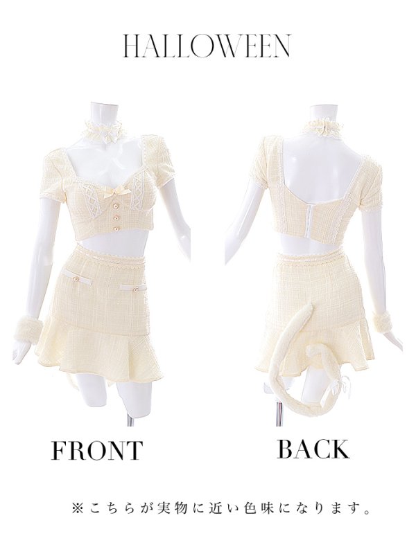画像46: 【SALE!!】【即日発送】【ハロウィン】ツイードキャットセットアップ 【コスプレ6点セット】 【XS-Mサイズ/4カラー】[OF04]