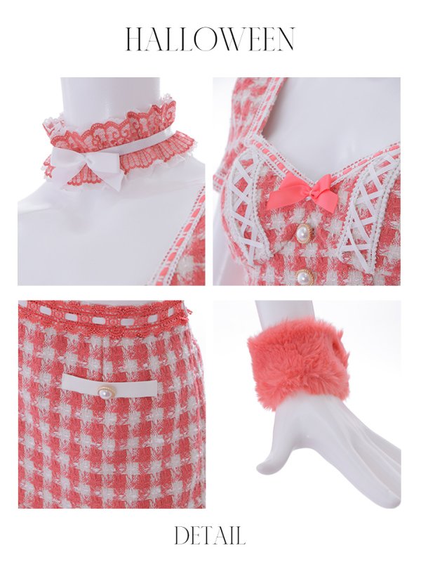 画像35: 【SALE!!】【即日発送】【ハロウィン】ツイードキャットセットアップ 【コスプレ6点セット】 【XS-Mサイズ/4カラー】[OF04]