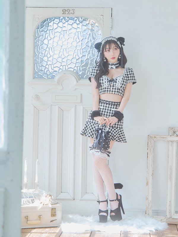画像28: 【SALE!!】【即日発送】【ハロウィン】ツイードキャットセットアップ 【コスプレ6点セット】 【XS-Mサイズ/4カラー】[OF04]