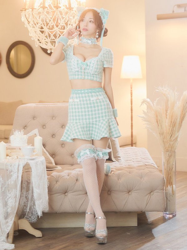 画像22: 【SALE!!】【即日発送】【ハロウィン】ツイードキャットセットアップ 【コスプレ6点セット】 【XS-Mサイズ/4カラー】[OF04]