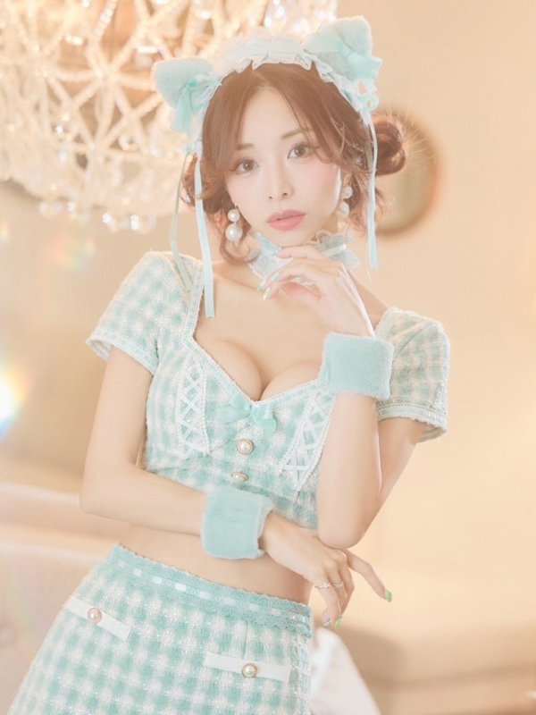 画像13: 【SALE!!】【即日発送】【ハロウィン】門りょうちゃん着用ツイードキャットセットアップ 【コスプレ6点セット】 【XS-Mサイズ/4カラー】[OF04]