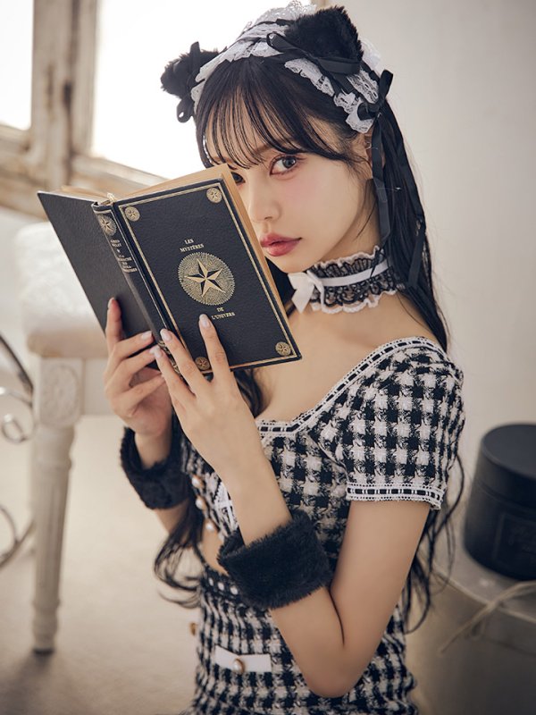 画像12: 【SALE!!】【即日発送】【ハロウィン】ツイードキャットセットアップ 【コスプレ6点セット】 【XS-Mサイズ/4カラー】[HC03]