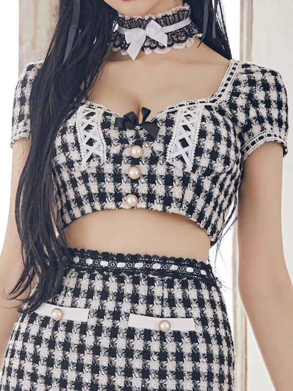 画像17: 【SALE!!】【即日発送】【ハロウィン】ツイードキャットセットアップ 【コスプレ6点セット】 【XS-Mサイズ/4カラー】[HC03]