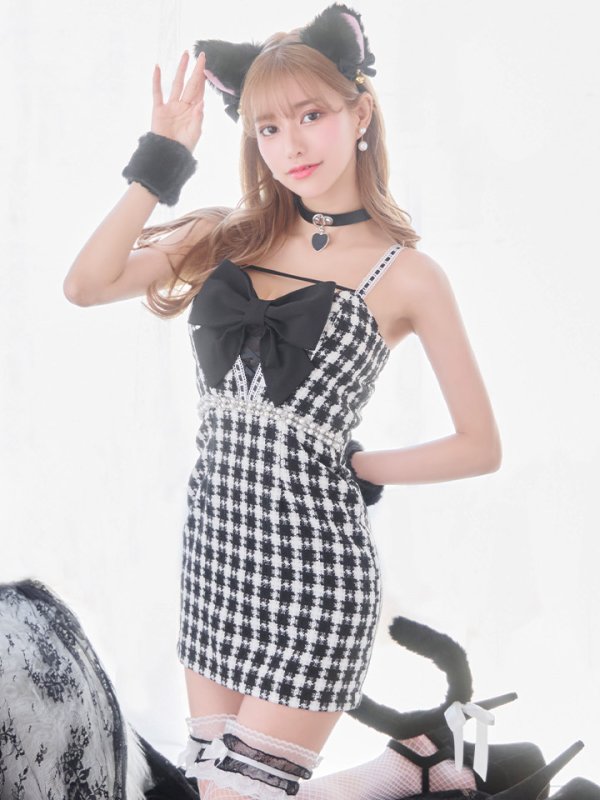 画像13: 【SALE!!】【即日発送】【ハロウィン】 ツイードキャットキャミ 【コスプレ5点セット】【S-Mサイズ/1カラー】[OF01]