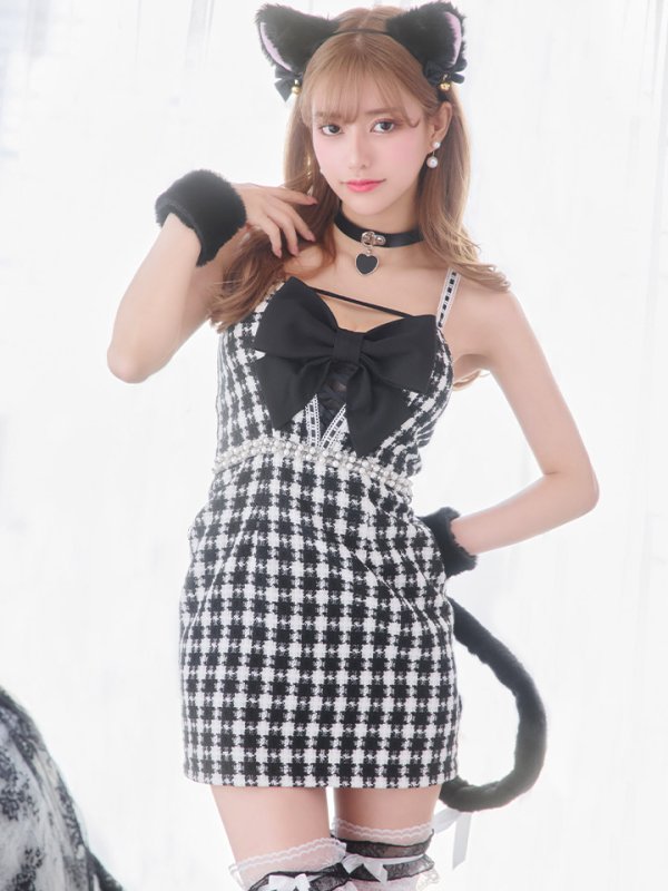 画像14: 【SALE!!】【即日発送】【ハロウィン】 ツイードキャットキャミ 【コスプレ5点セット】【S-Mサイズ/1カラー】[OF01]