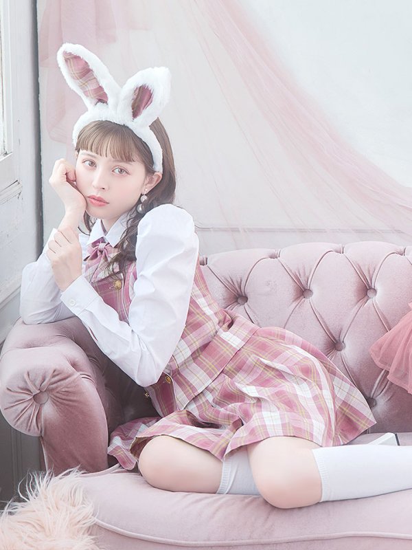 画像43: 【SALE!!】【ハロウィン】チェック制服バニー【コスプレ6点セット】 【S-Lサイズ/1カラー】[OF01]