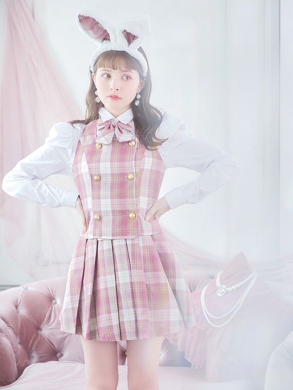 画像8: 【SALE!!】【ハロウィン】チェック制服バニー【コスプレ6点セット】 【S-Lサイズ/1カラー】[OF01]