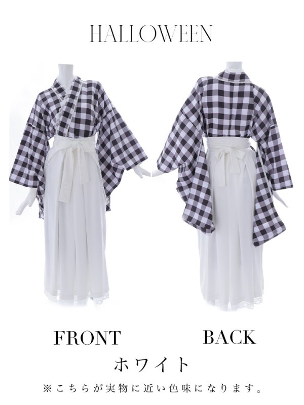 画像19: 【即日発送】【ハロウィン】 ギンガム猫巫女【コスプレ5点セット】【Fサイズ/2カラー】[HC03]