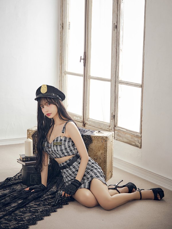 画像10: 【SALE!!】【即日発送】【ハロウィン】ツイードポリスセットアップ 【コスプレ5点セット】【XS-Mサイズ】(OF0106-SV)[OF04-Bg]