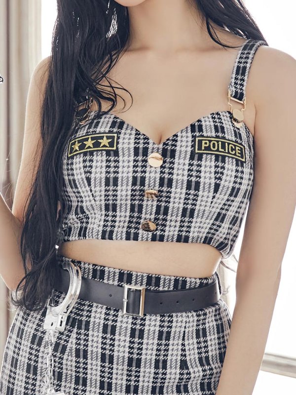 画像19: 【SALE!!】【即日発送】【ハロウィン】ツイードポリスセットアップ 【コスプレ5点セット】【XS-Mサイズ】(OF0106-SV)[OF04-Bg]