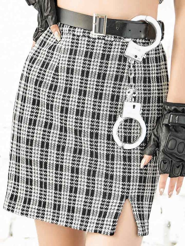 画像8: 【SALE!!】【即日発送】【ハロウィン】ツイードポリスセットアップ 【コスプレ5点セット】【XS-Mサイズ】(OF0106-SV)[OF04-Bg]