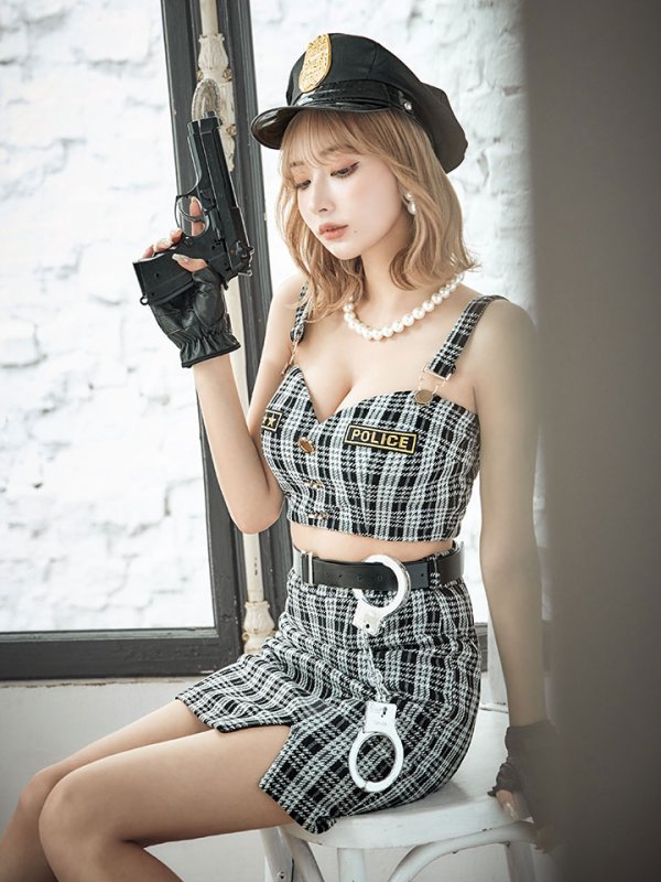 画像15: 【SALE!!】【即日発送】【ハロウィン】ツイードポリスセットアップ 【コスプレ5点セット】【XS-Mサイズ】(OF0106-SV)[OF04-Bg]