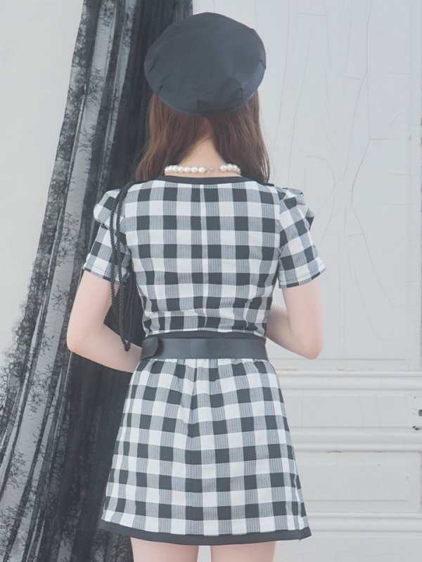 画像14: 【SALE!!】送料無料！【ハロウィン】 ギンガムセットアップポリス 【コスプレ5点セット】【XS-Mサイズ/1カラー】(OF0106-SV)[OF01-B]