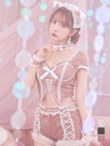 【即日発送】【ハロウィン】コルセットレースキャット 【コスプレ6点セット】 【S-Mサイズ/3カラー】[YMT]