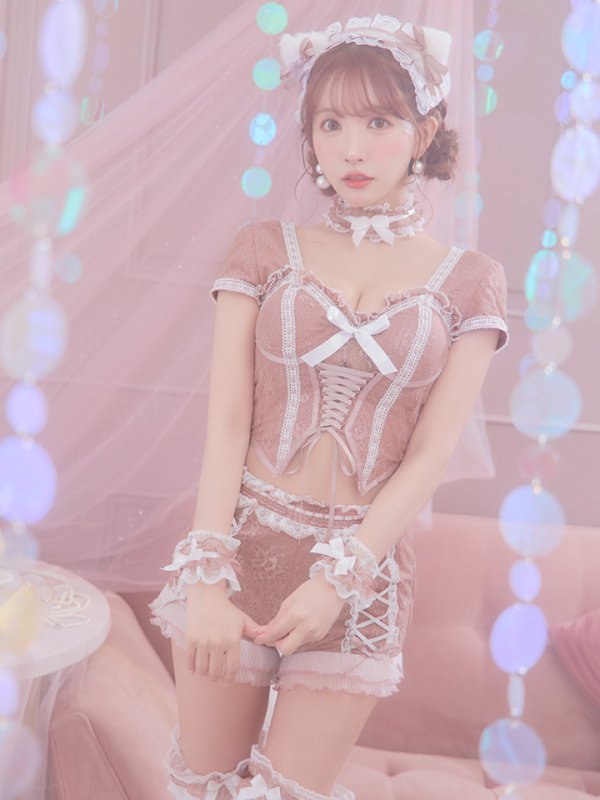 画像21: 【即日発送】【ハロウィン】コルセットレースキャット 【コスプレ6点セット】 【S-Mサイズ/3カラー】[OF01]