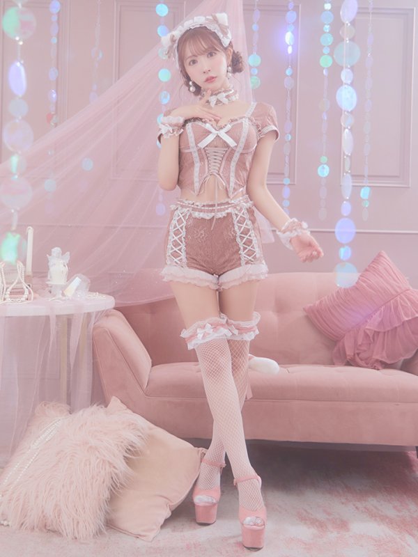 画像22: 【即日発送】【ハロウィン】コルセットレースキャット 【コスプレ6点セット】 【S-Mサイズ/3カラー】[OF01]