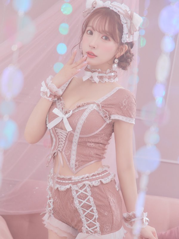 画像32: 【即日発送】【ハロウィン】コルセットレースキャット 【コスプレ6点セット】 【S-Mサイズ/3カラー】[OF01]