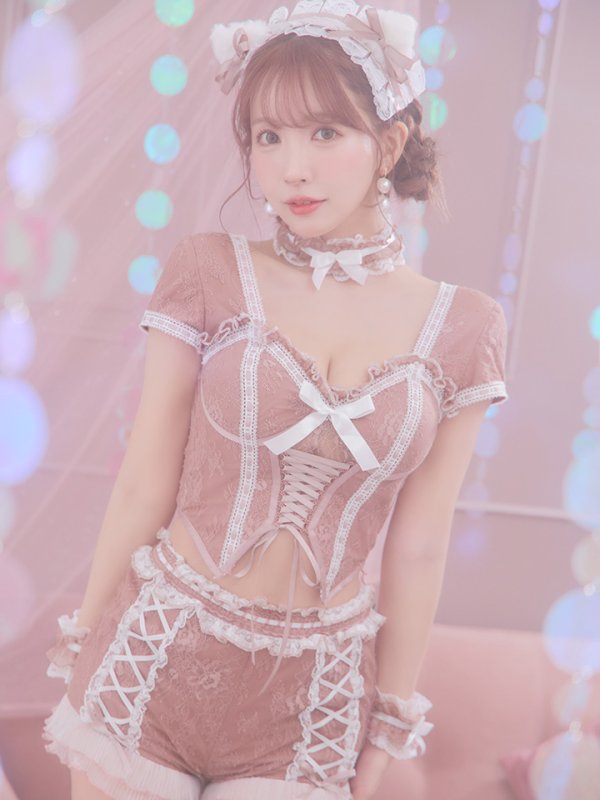 画像27: 【即日発送】【ハロウィン】コルセットレースキャット 【コスプレ6点セット】 【S-Mサイズ/3カラー】[OF01]