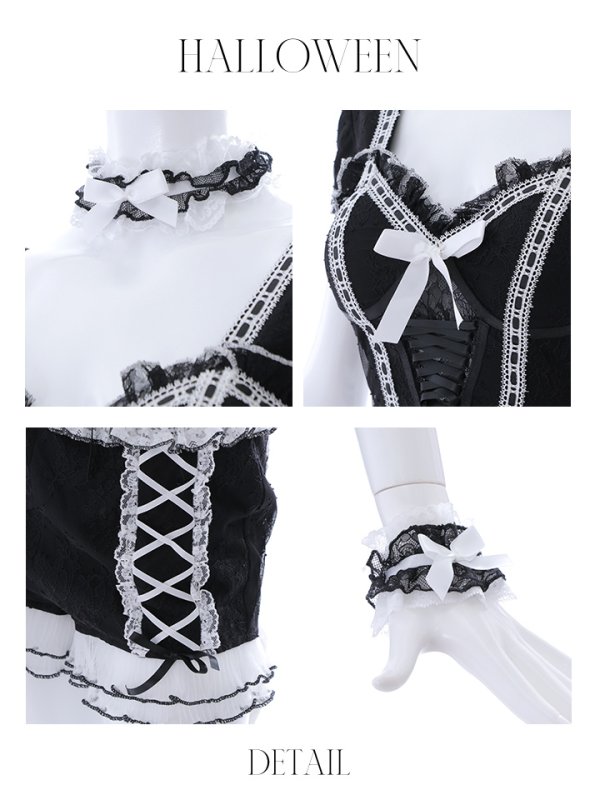 画像49: 【即日発送】【ハロウィン】コルセットレースキャット 【コスプレ6点セット】 【S-Mサイズ/3カラー】[OF01]