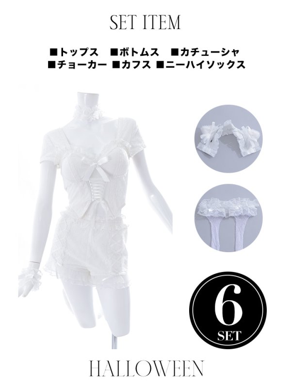 画像42: 【即日発送】【ハロウィン】コルセットレースキャット 【コスプレ6点セット】 【S-Mサイズ/3カラー】[OF01]