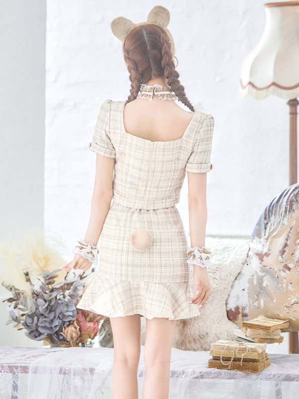 画像31: 【SALE!!】【即日発送】【ハロウィン】ツイードくまセットアップ/ベア 【コスプレ6点セット】 【XS-Mサイズ/1カラー】[OF04]