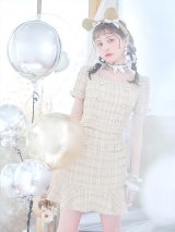 【即日発送】【ハロウィン】ツイードくまセットアップ/ベア 【コスプレ6点セット】 【XS-Mサイズ/1カラー】[YMT]