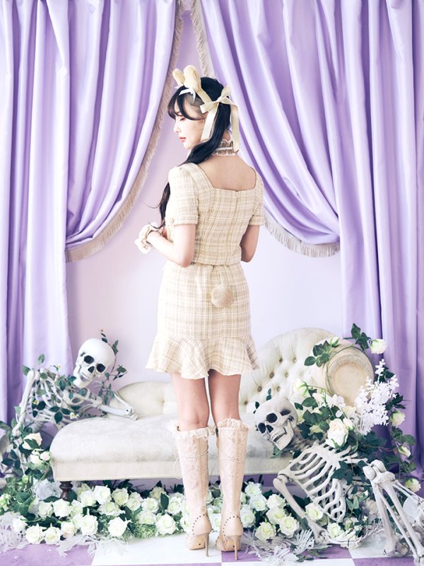 画像7: 【SALE!!】【即日発送】【ハロウィン】【LARME/ラルム掲載】ツイードくまセットアップ/ベア 【コスプレ6点セット】 【XS-Mサイズ/1カラー】[OF04]