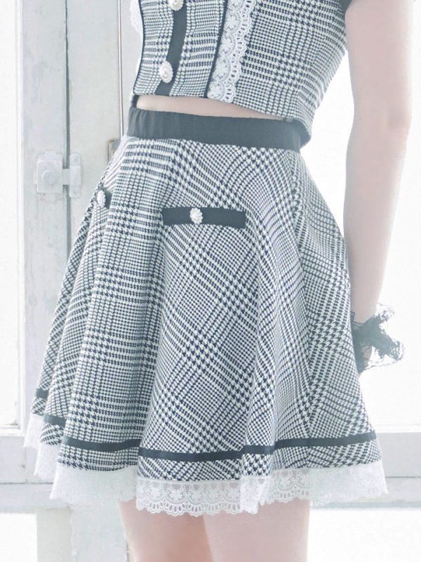 画像18: 【SALE!!】【即日発送】【ハロウィン】【LARME/ラルム掲載】 グレンチェックセットアップバニー 【コスプレ6点セット】【XS-Mサイズ/1カラー】[OF01]