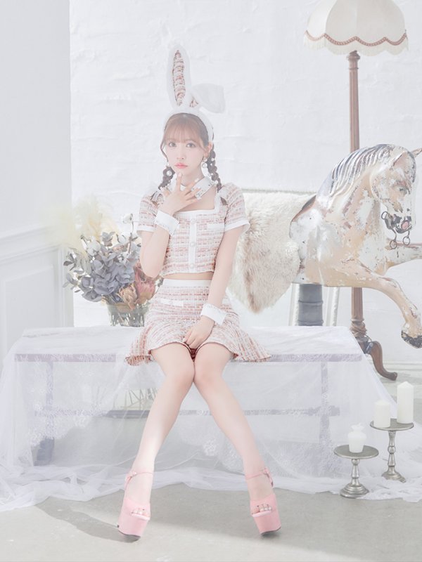 画像6: 【SALE!!】【即日発送】【ハロウィン】 ツイードセットアップバニー【コスプレ6点セット】【XS-Mサイズ/1カラー】[OF01]