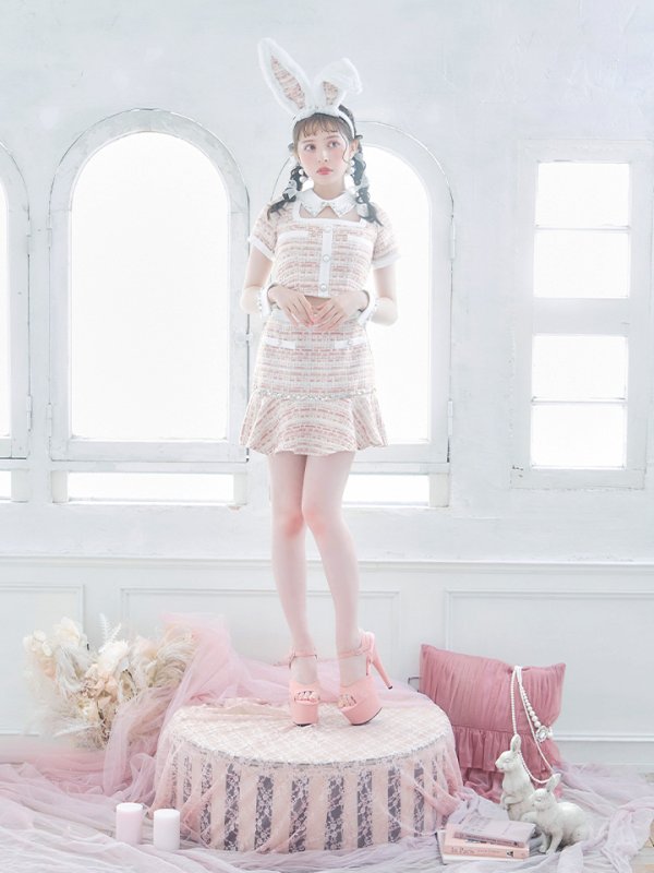 画像8: 【SALE!!】【即日発送】【ハロウィン】 ツイードセットアップバニー【コスプレ6点セット】【XS-Mサイズ/1カラー】[OF01]