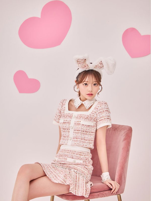 画像13: 【SALE!!】【即日発送】【ハロウィン】 ツイードセットアップバニー【コスプレ6点セット】【XS-Mサイズ/1カラー】[HC03]